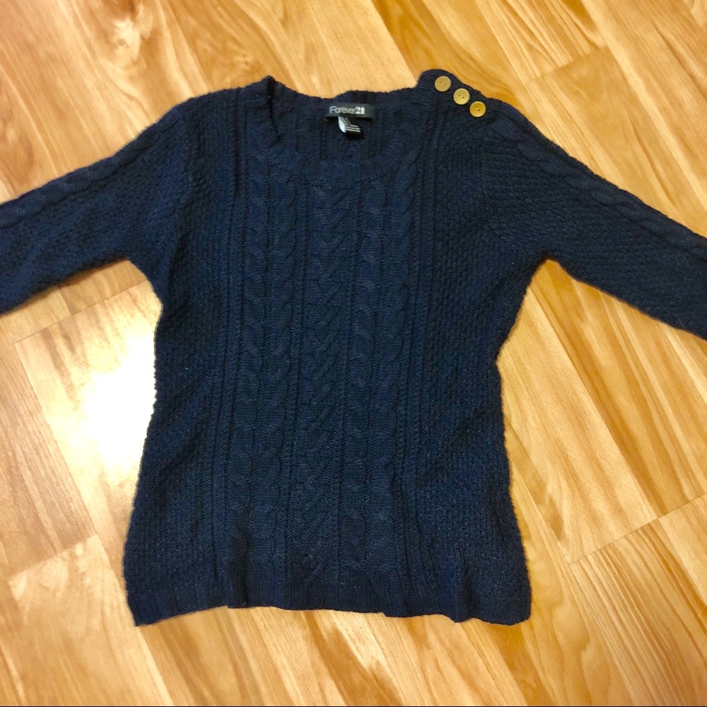 Navy knit sweater